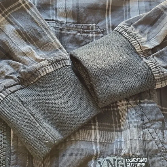 H&M Boys Plaid Hooded Jacket Boys Size 9-10 - Picture 10 of 13